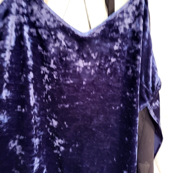 Mblm sheer and velvet top. - Picture 2 of 5